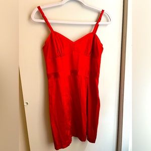 Armani Exchange Red Silk Dress Sz 4